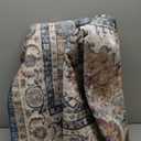 Washable Rug 8x10 Area Rugs for Living Room - Stain Resistant Non-Slip Backing Rugs for Bedroom - Vintage Large Area Rug (Navy, 8'x10')