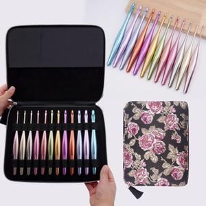 Mdoker Newest Aluminum Crochet Hook Set with Case Ergonomic Grip Crochet Hooks,Non-Slip Hooks for Arthritic Hands, Perfect Crochet Gift for Women,3mm-10mm