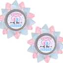 Keeper Of The Gender Pin Boy Or Girl Unveiling Ribbon Button Pin Pink Or Blue Gender Reveal Ideas For Gender Reveal Party Decorations Baby Shower Supplies