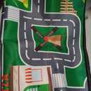 HBUFBUQ Car Rug 3x5 - Kids Playmat Rug - Educational Town City Map Carpet