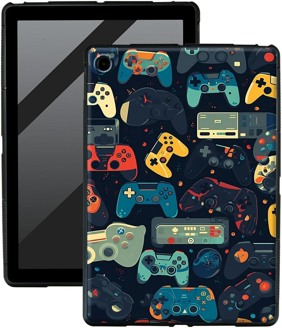 TPU Case for 10.1" Fire HD 10 Tablet (5th/7th/9th Generation,2015/2017/2019 Release) Tablet,Lightweight Black TPU Shockproof Protective Cover for HD 10 Tablet,Gaming Controllersca