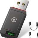 Wireless CarPlay Adapter for iPhone, Metal Housing, Convert Wired to Wireless, USB/Type-C Design for Cars with Built-in Wired CarPlay, Plug & Play, Stable & Fast, for iOS 10+ (CTC1)