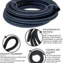 Corrugated Flexible Pond Tubing 1.5 Inch x 10 Feet with Clamps PVC Sump Pump Discharge Water Hose for Garden Ponds Waterfalls Camping Caravans Filters