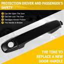 OCPTY Front Driver Left Passenger Right Side Exterior Door Handle Black Fit for 2011-2016 for Toyota for Sienna 2009-2012 for Toyota for Venza
