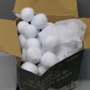 100 Pcs Fake Snowballs for Kids, 2.16 Inch Soft Artificial Indoor Snowballs Fight Set, Plush Snow Balls Christmas Snowball for Indoor & Outdoor Snow Fight and Winter Party Decorations