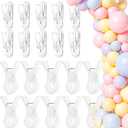 Balloon Arch Clips, 20 Pack Transparent Plastic Clips For Balloon Arch(10 Pack 2.4 Inch And 10 Pack 3.5 Inch), Backdrop Clamps, Spring Clamps For Party Decoration Crafts And Photography Studios