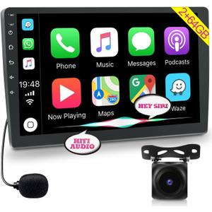 2+64G Wireless Carplay Android Car Stereo for Lexus ES300 ES330 ES250 2001-2005 - 9 Inch Android Auto Touchscreen Radio with WiFi, GPS Navigation, Equalizer, SWC, Mirror Link + AHD Backup Camera