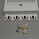 Nekon Mail Organizer with Drawer for Wall, 12"W x 10"H x 3.1"D Mail Sorter Wall Mounted, Wooden Key Holder Wall File Organizer Letter Sorter for Letter Magazines (White)