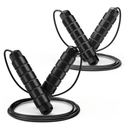 Jump Rope, Tangle-Free Rapid Speed Jumping Rope Cable with Ball Bearings for Women, Men, and Kids, Adjustable Steel Jump Rope with Foam Handles for Home Gym Exercise Fitness Workout Equipment & Slim Body