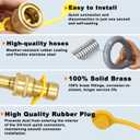 24 Feet 1/2-Inch ID Natural Gas Hose with Quick Connect Fitting for weber, charbroi, Grill, Pizza Oven, Patio Heater and More NG Appliance, Propane to Natural Gas Conversion Kit - CSA Certified