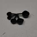 Plastic Measuring Cups and Measuring Spoons Black for Baking&Kitchen (5 Measure Cups)