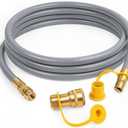 GASPRO 12 Feet 3/8" ID Natural Gas Hose, Low Pressure LPG Hose with Quick Connect, for Weber, Char-broil, Pizza Oven, Patio Heater and More