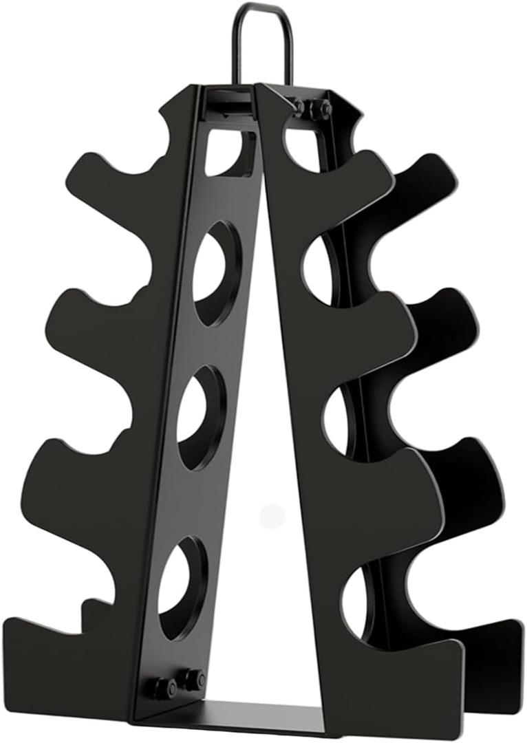 Weight Rack for Dumbbells(Dumbbells not Included), Compact A-Frame Dumbbell Rack Stand Only, Dumbbell Rack with Handle, for Home Gym Workout (4 Tier)