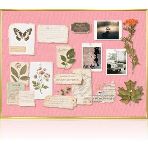 Linen Bulletin Board, 24"x18" Decorative Fabric Pin Board Vision Board