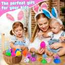 24 Pack Easter Egg Fillers with Easter Bunny Plush Easter Eggs with Toys Inside, Mini Easter Stuffed Animals Easter Eggs Hunts Party Favors Easter Basket Stuffers for Kids Toddler Teens Boys Girls