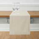 Solino Home Linen Table Runner 90 Inches Long - Cotton Linen Hemstitch Table Runner 14 x 90 Inch for Spring, Summer, Mothers Day