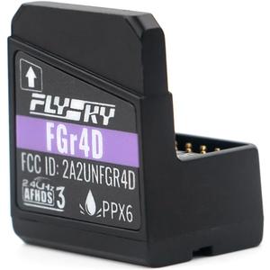 GoolRC Flysky FGr4D Receiver, 2.4GHz 4 Channels AFHDS 3 Receiver Built-in Dual Antenna PWM/PPM/i-BUS2/S.Bus/i-Bus Output Compatible with Flysky Noble NB4 PL18 EL18 RC Transmitter for RC Car Boat