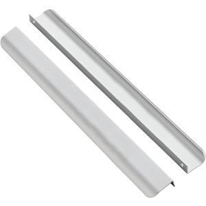 Ravinte 25 Pack Finger Pulls for Cabinets - 320mm/12.5in Hole Center Tab Handle Silver Edge Pulls - Concealed Handles for Kitchen Drawer - 400mm/15.75in Length