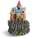 Ganrami Fish Tank Castle Aquarium Decor – Large Resin Aquarium Ornaments for Aquarium Decorations, Safe Hideout Cave for Small Fish & Shrimp, Fairy Tale Fish Tank Accessories for Aquascape & Gifts