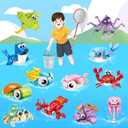 12 Packs 12-in-1 Fun Marine Animals, Including Various Shapes Such as Sharks, Crabs, Octopuses, Turtles, etc. Birthday Party Favors for KidsIdeas for Boys and Girls Ages 6-12.