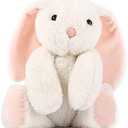 TCBunny Baby Bunny Bedtime Stuffed Animal Plush Toy Easter Stuffer Gifts for Girls, Boys, Kids 11" (White)