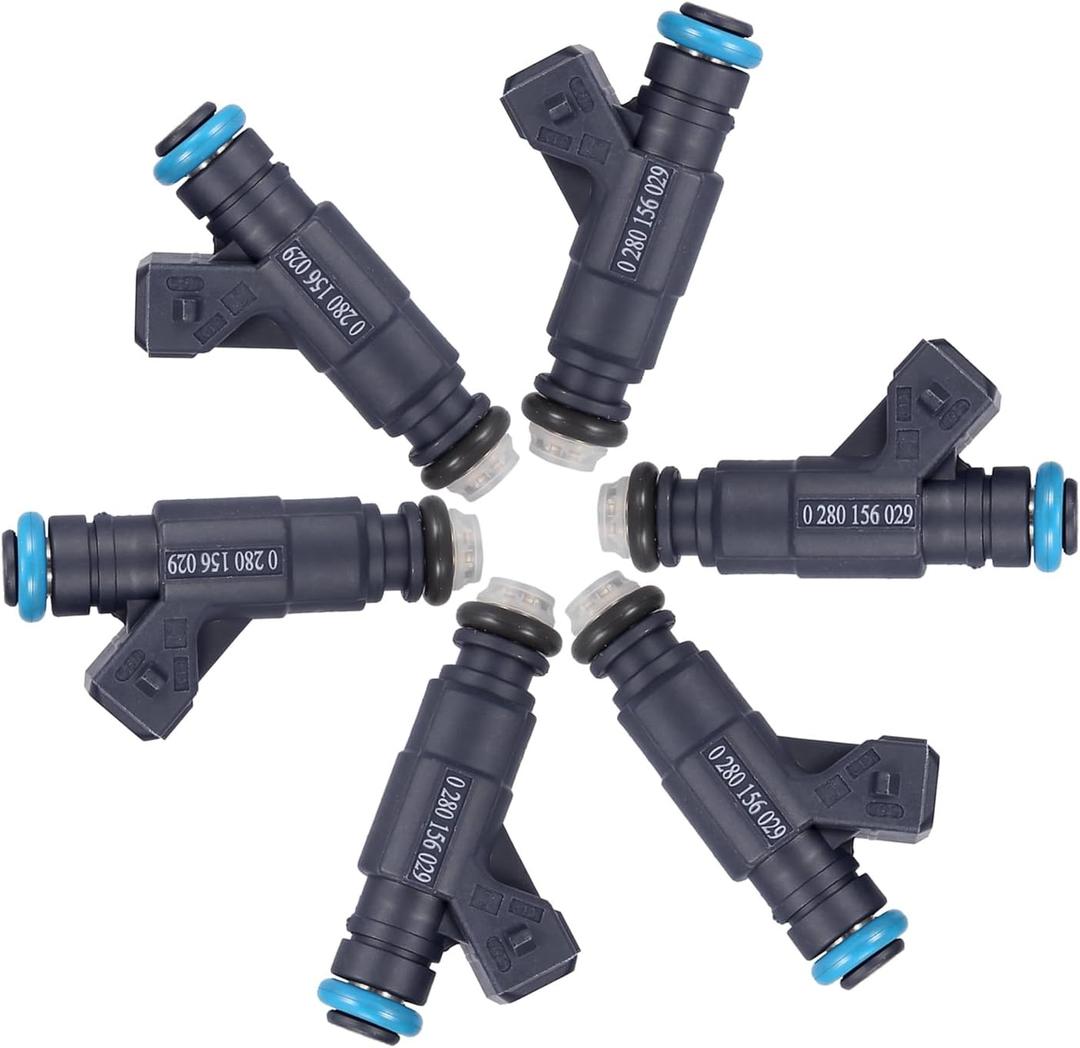 Motoforti 6pcs 0280156029 Flow Matched Fuel Injector for Ford Explorer 4.0L 2001-2002 for Ford for Ranger 4.0L 2001-2003 for Mercury Mountaineer 4.0L 2002 Long-Lasting