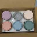 6 Pack Overnight Oats Containers with Lids, 16oz Wide Mouth Mason Jars, Suger Bowls, Glass Food Containers with Airtight Lids for Overnight Oats Jars for Yogurt, Meal Prep, Chia Pudding (Mixed Color)