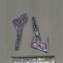 Dog Grooming Scissors with Safety Round Tips Stainless Steel Professional Dog Grooming Kit - Thinning, Curved Scissors and Comb for Cat Pet (Pink 4 in 1)