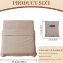 MongByYa Sleeping Bag Liner Lightweight Compact Sleeping Bag Sack Portable Clean Travel Sheet Camping Sleep Sheet for Backpacking Hotel Hiking (Light Khaki, 82.7” X 70.9”)