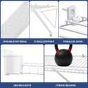 16inch Support Brackets for Wire Shelving Set, 4 Pcs Wire Shelf Brackets with 8 Wire Shelf Hooks and 4 End Bracket for Installation Wire Shelving Support Closet Wire Set