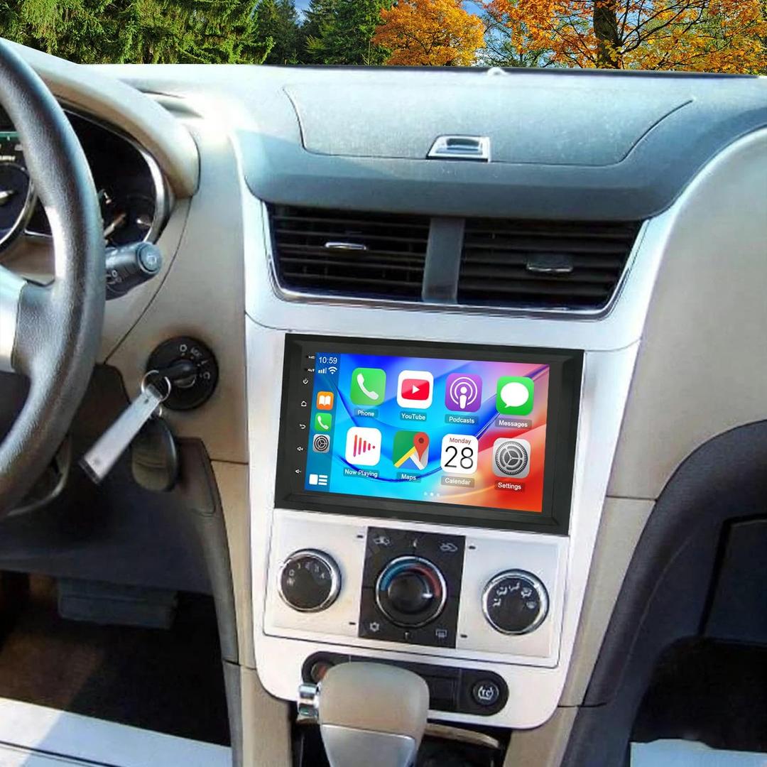 Android 13 Car Radio Stereo for Chevy Chevrolet Malibu 2008-2012 Upgrade 7inch IPS Touch Screen Head Unit w/Wireless CarPlay Android Auto Mirror Link Bluetooth GPS Navi WiFi FM RDS SWC Backup Camera