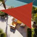 Shade&Beyond Triangle Sun Shade Sail 16'X16'X16' Permeable Canopy Rust Red for Patio Garden Yard Deck Pergola 