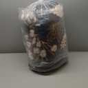 Luxudecor Floral King Comforter Set 7 Pieces Bed in a Bag, White Flower Print on Black Bedding Set, Soft Reversible Comforter with Sheet Set 104"x90"