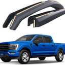 Goodyear Shatterproof in-Channel Window Deflectors for Ford F150 2021-2025 SuperCrew, Rain Guards, Window Visors for Cars, Vent Deflector, Car Accessories, 4 pcs - GY008037