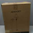 Traditional LED Floor Lamp with 350° Adjustable Swing Arm Lamp – Vintage Standing Pole lamp for Living Room, Bedroom and Office – Rustic Upright Floor Light for Home Décor with Silk Fabric Shade