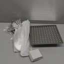 10 inch Rain Shower Head with Handheld Spray Stainless Steel, High Pressure Square Rainfall Showerhead Combo with 6 Handheld Sprayer, Detachable Shower Heads Waterfall Shower for Bathtub (Silver)