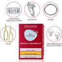 CONNOISSEURS All-Purpose Jewelry Cleaning Kit - Includes Delicate Jewelry Cleaner Solution and 2 Polishing Cloths