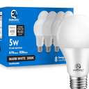ENERGETIC LIGHTING 40W Equivalent A19 LED Light Bulb, Warm White 3000K, E26 Standard Base, ETL Listed, 5W 450lm Non-Dimmable LED Light Bulb, 8 Packs