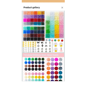 REVKI 72 Colors 6mm Glass Beads for Jewelry Making,3000PCS+ Round Crystal Glass Beads Bracelet Making Kit with Accessories, Bead Starter Kit Crafts Gifts Set Suitable for Teen Adults