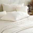 King Size 4 Layers Pillowcases,Cotton Muslin Shams,Breathable 4 Layer Pillowcovers (Beige Jaquard, Only 2 King Pillowcase 20 x 36 inches)