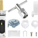 1222/1222B Cartridge Pressure Balancing with 104421 Removal Tool & 116653 Handle Metal Adapter Replacement,Compatible with Moen Posi Temp Single Handle Tub/Shower Faucets Plumbing Repair Kit,Brass