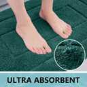 Buganda Bathroom Rugs, 30" x 20", Soft and Absorbent Microfiber Bath Rugs, Non-Slip Shaggy Shower Carpet, Machine Wash Dry Bath Mats for Bathroom Floor, Tub and Shower, Dark Green