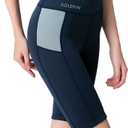 GoldFin Wetsuit Shorts for Women, 2mm Neoprene Short Wetsuit for Water Sports Surfing Diving Swimming Kayaking (Large, Navy)