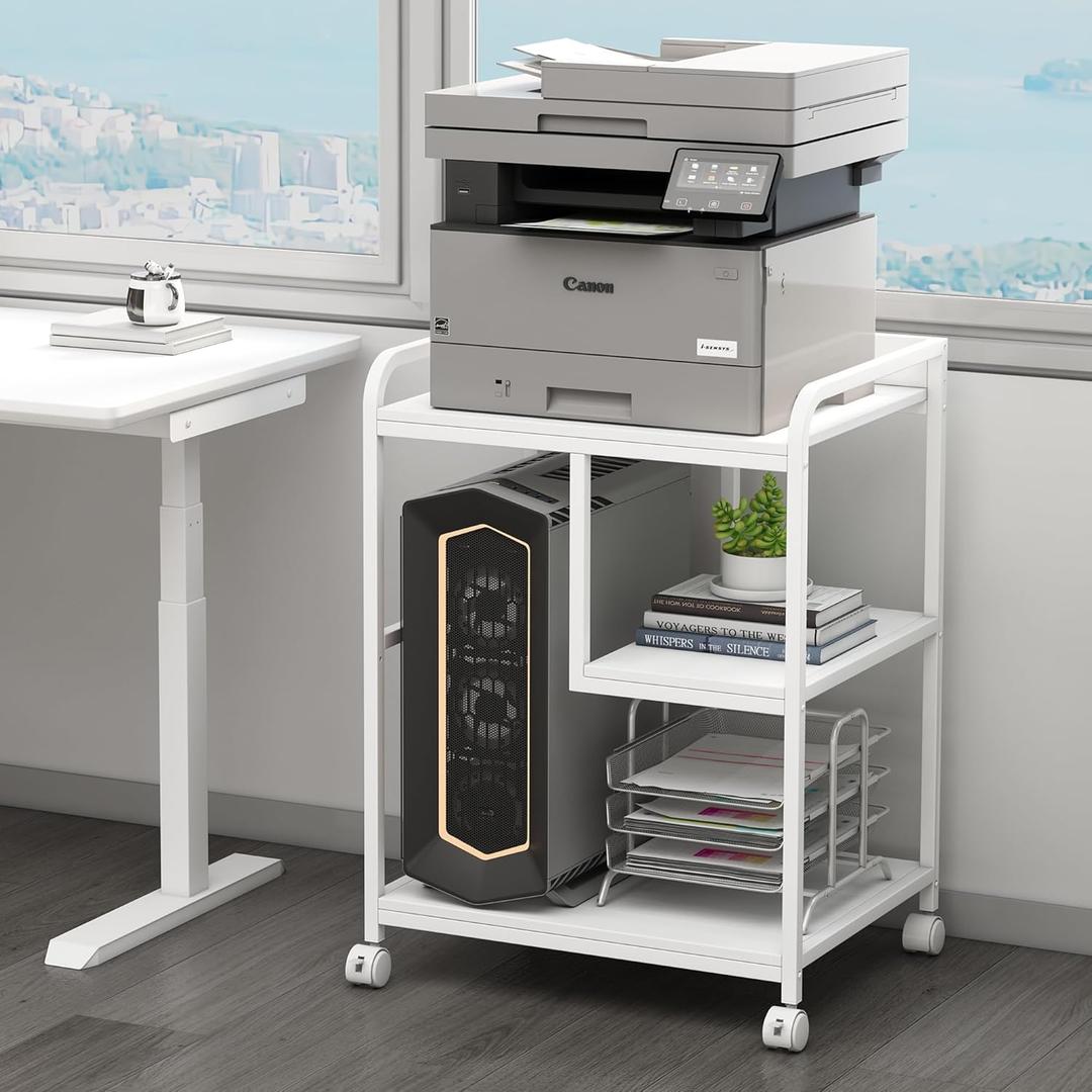 Fannova Large Printer & PC Tower Stand with Wheels for Home Office Storage