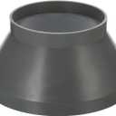 PATIKIL 10" to 6" Duct Reducer Connector, Plastic Heating Cooling Ventilation Tube Fire-Resistant Increaser Adapter Pipe Fitting for Vent System, Grey 250x160 mm ID (Gray)
