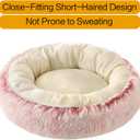 Calming Donut Pet Bed, Pink 23.6in for Cats Small Medium Dogs
