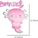 11Pcs Pink Axolotl Balloons,Seashell/Coral/Seaweed Balloon For Axolotl Birthday Party Decoration/Under the sea/Mermaid Party Supplies Balloons/Axolotl Baby shower/Pixel Game Axolotl Party