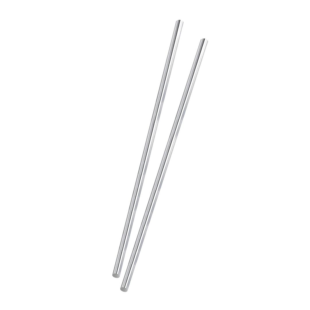 XiKe 2PCS 25mm x 500mm Steel Rod Case Hardened Chrome Plated Linear Motion Rods Linear Rail Rod Shaft - Metric H8 Tolerance