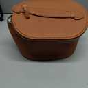 Leather Make Up Bags With Compartments, Brown travel Cosmetic Bags for Women, Parallel Makeup Travel Bags Organizer Equipped With a Detachable Divider