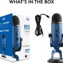 Logitech Creators Blue Yeti USB Microphone for Gaming, Streaming, Podcast, YouTube, Discord, PC, Studio Sound, Plug & Play-Midnight Blue